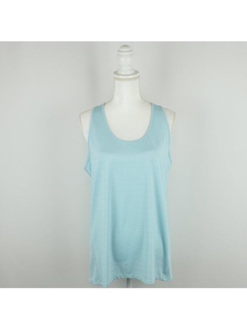 GoLite Women's Large Blue Striped Moisture Wicking Racerback Activewear Tank Top